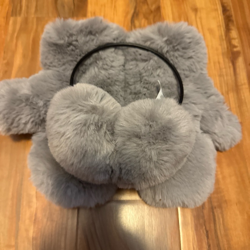 Gray Faux Fur Earmuffs